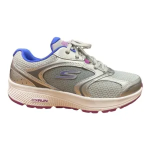 Skechers scarpa da corsa da donna Go Run Consistent Chandra 128281/SLPR argento Reinforced Soles