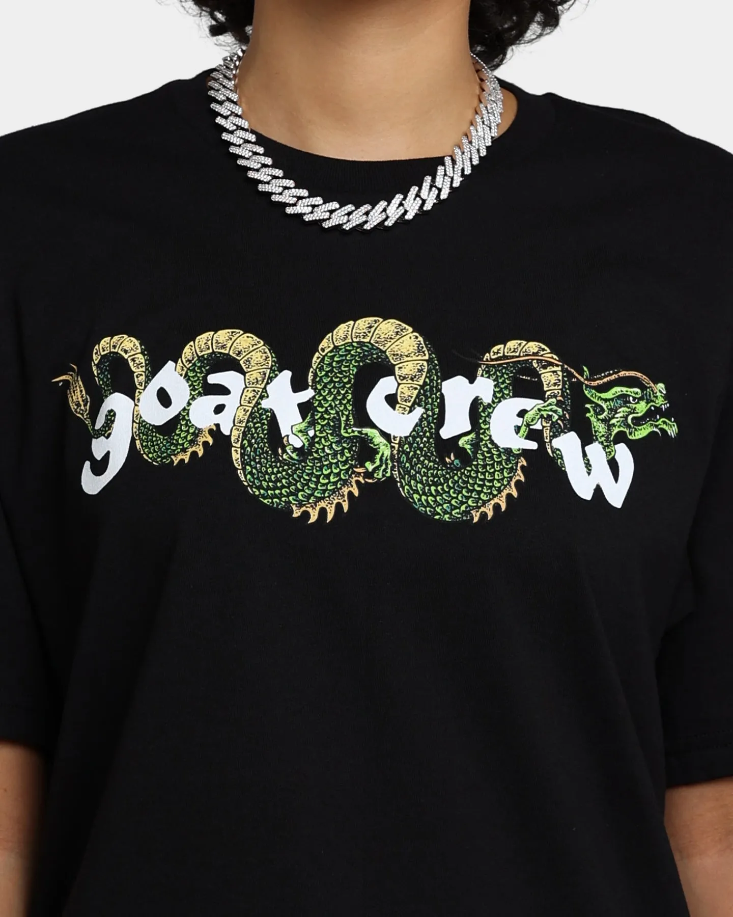 Layering Options Goat Crew Sleeping Dragons T-Shirt Black