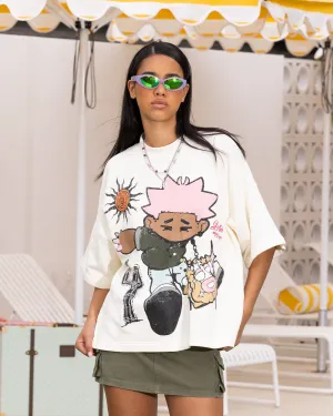 Classic Smart Loiter Palm Spring Box T-Shirt Off White