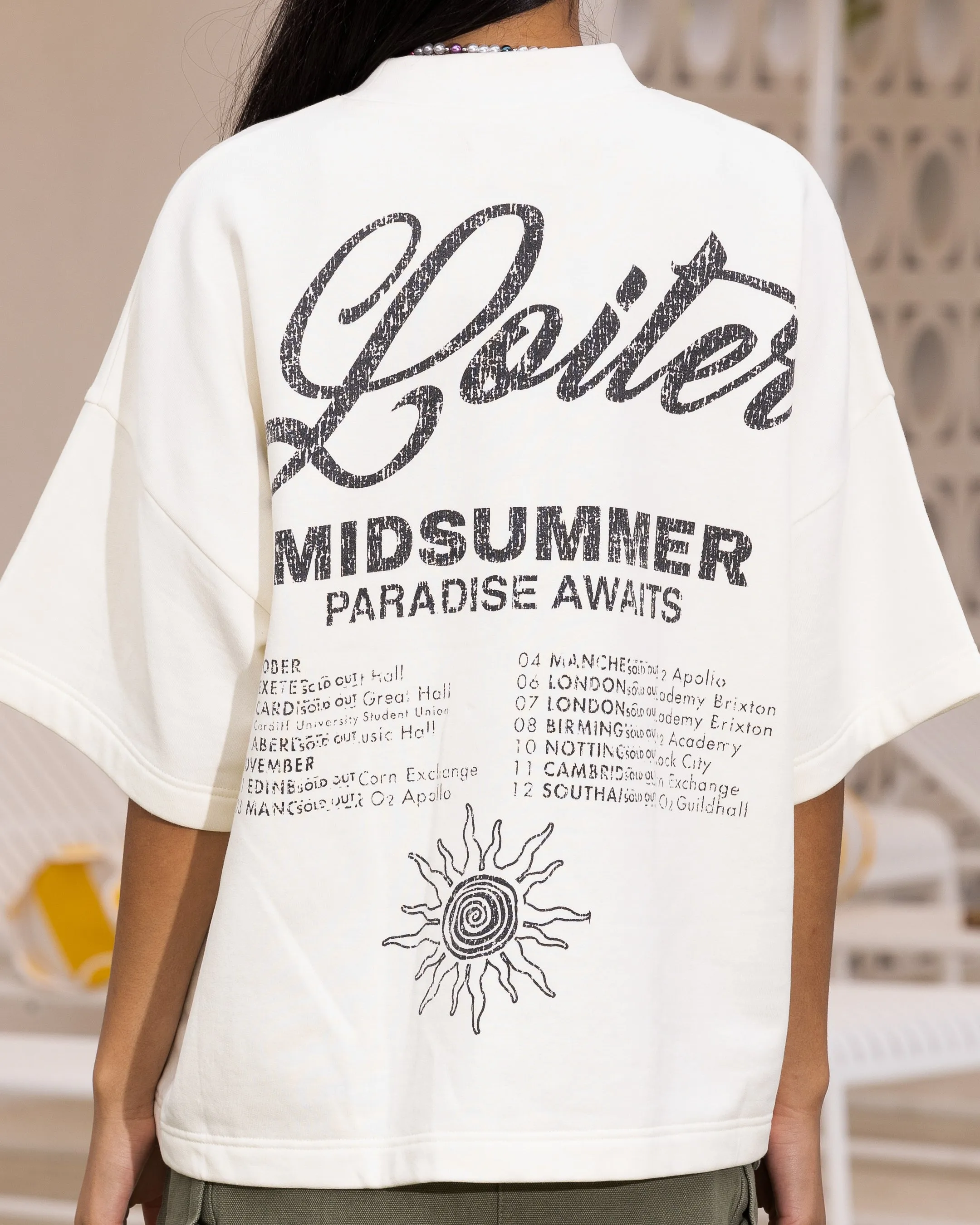 NeutralTonesCollection Loiter Palm Spring Box T-Shirt Off White