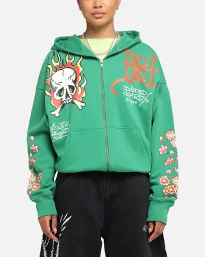 City Energy Sport Comfort Ed Hardy Love Kills Slowly Zip Hoodie Green