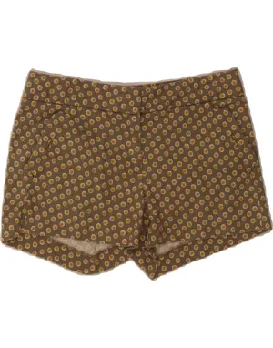 J. CREW Womens Chino Shorts US 00 2XS W28  Brown Polka Dot Cotton Cool Weather Daily Layer