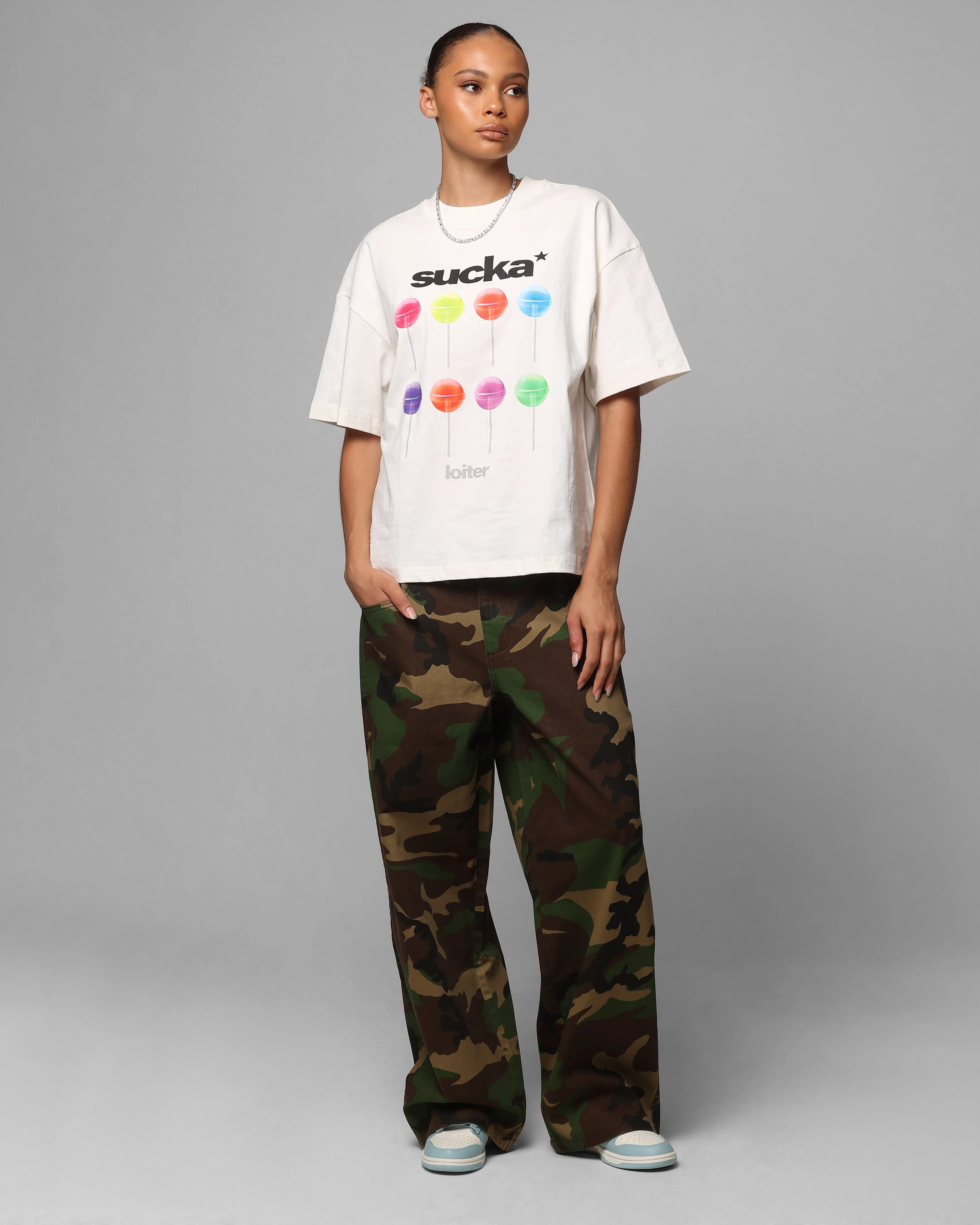 Loiter Sucka T-Shirt Off White teenagers' Sustainable