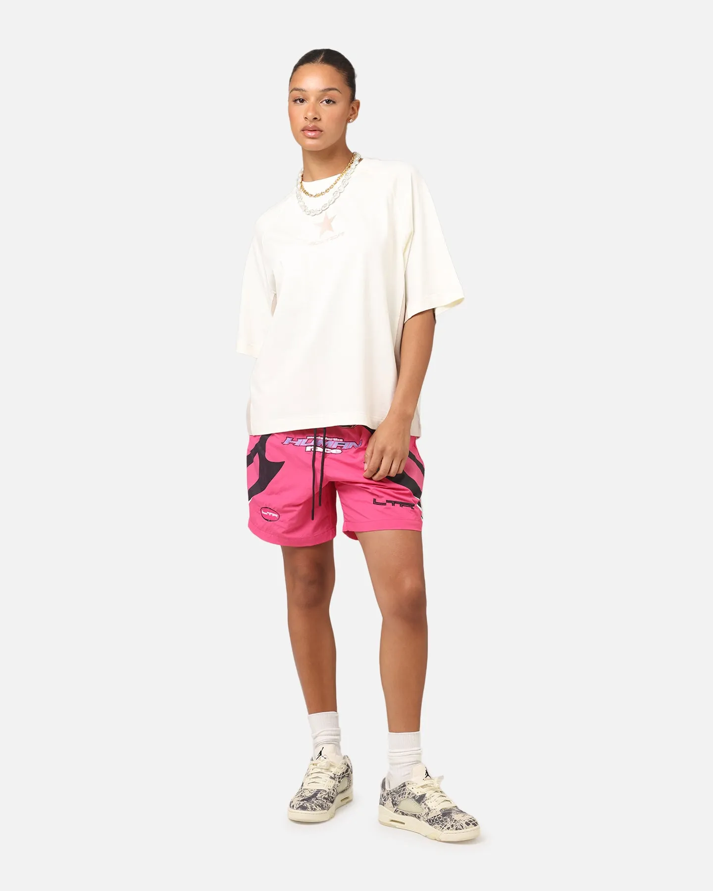 Loiter Daytona Panel T-Shirt White/Stone Relaxed Wear Stylish piece