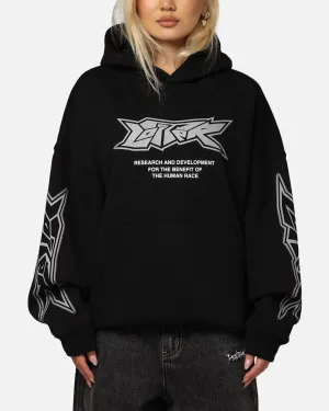 Corduroy feel Loiter Runway Hoodie Black
