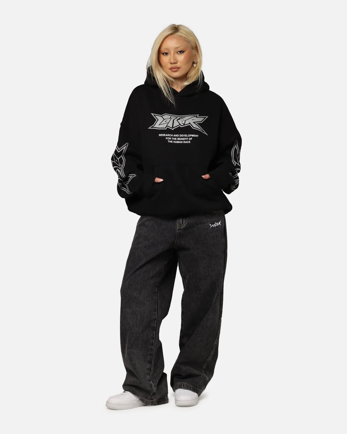 Loiter Runway Hoodie Black senior option Recycled fabric