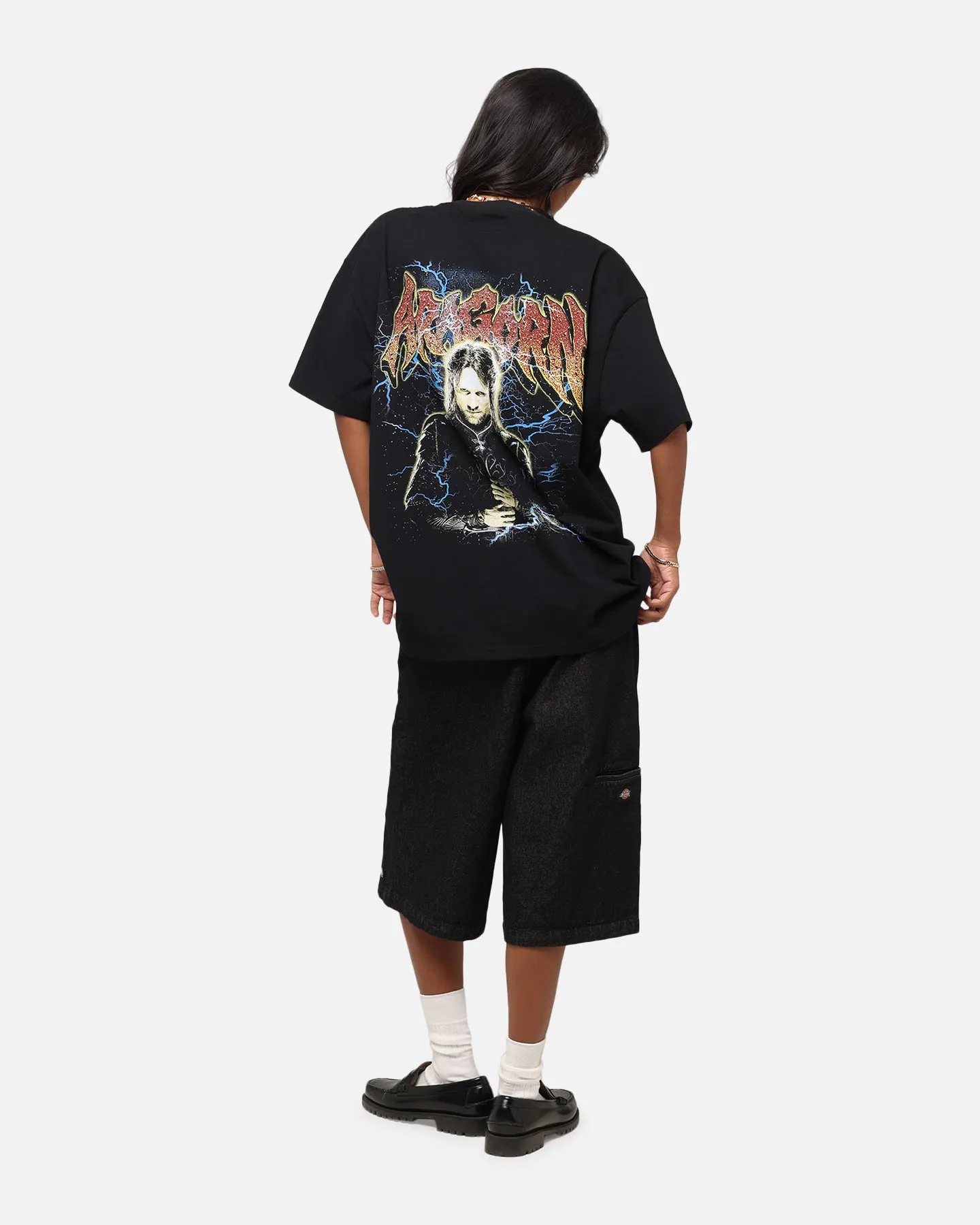 Soft And Comfortable American Thrift X The Lord Of The Rings Aragorn Heavy T-Shirt Black
