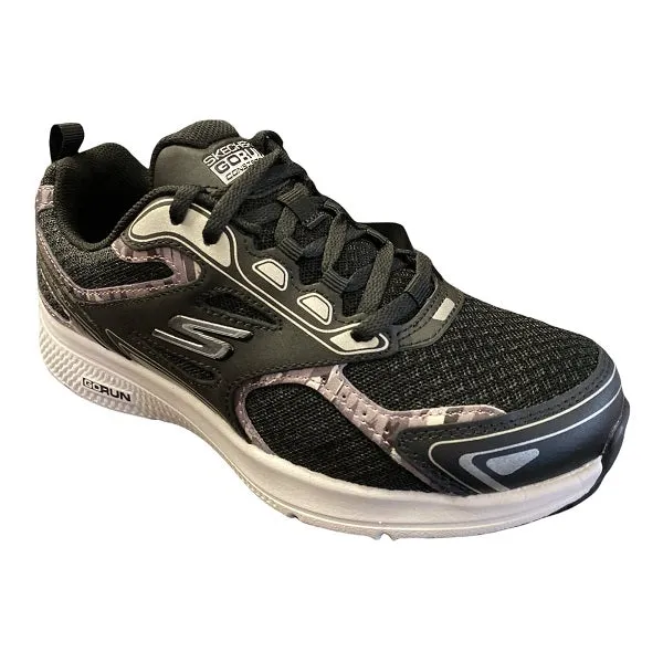 Skechers scarpa da ginnastica Go Run Consistent Night Escape 128270/BLK nero Fat - loss Stretchable Fabric