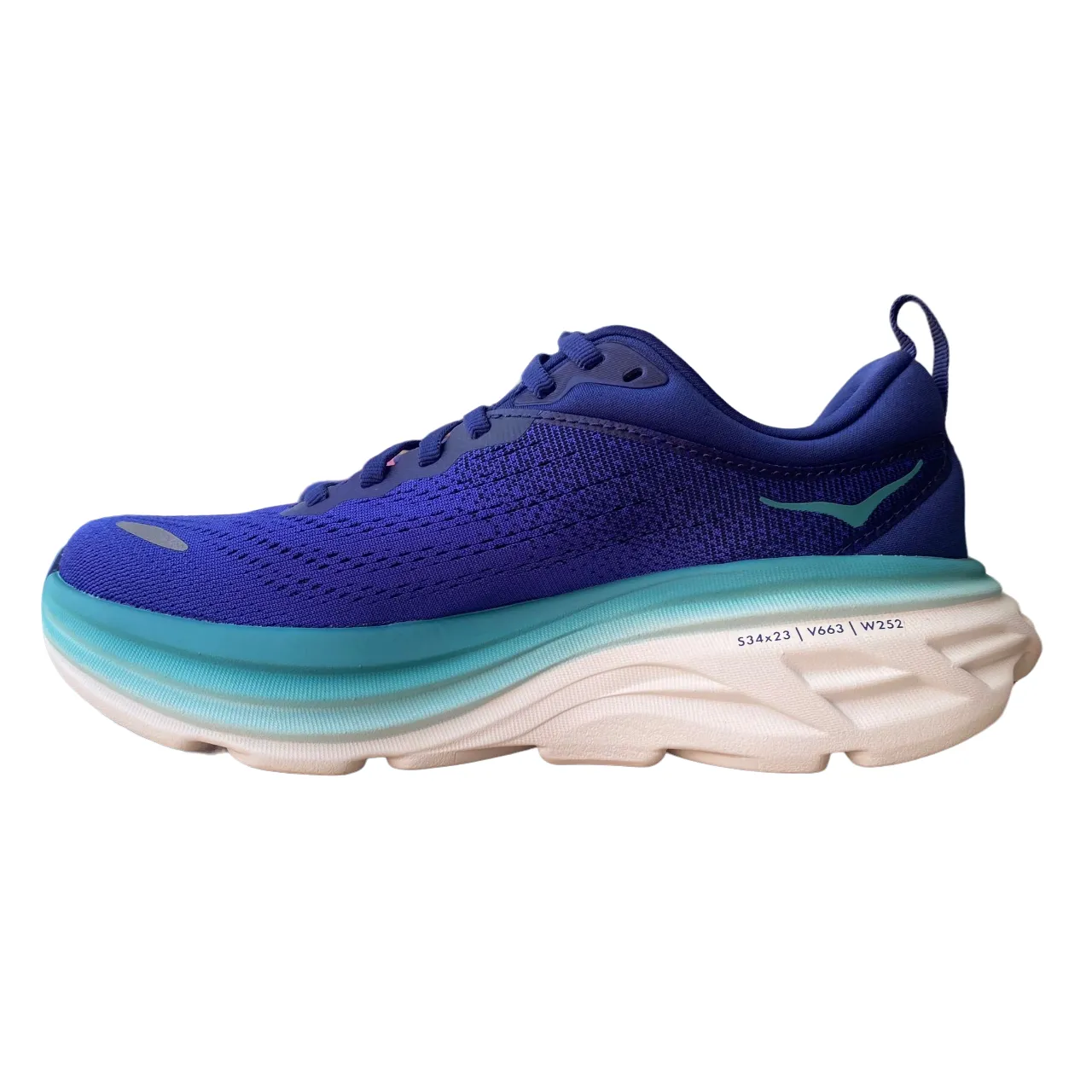 Ventilation Channel System Quick Dry Materials Hoka One One scarpa da corsa da donna ammortizzata Bondi 8 1127952/BBES blu scuro-blu chiaro