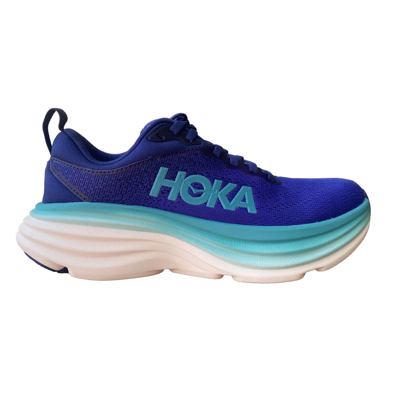 narrow - fit Slip Resistant Tech Hoka One One scarpa da corsa da donna ammortizzata Bondi 8 1127952/BBES blu scuro-blu chiaro
