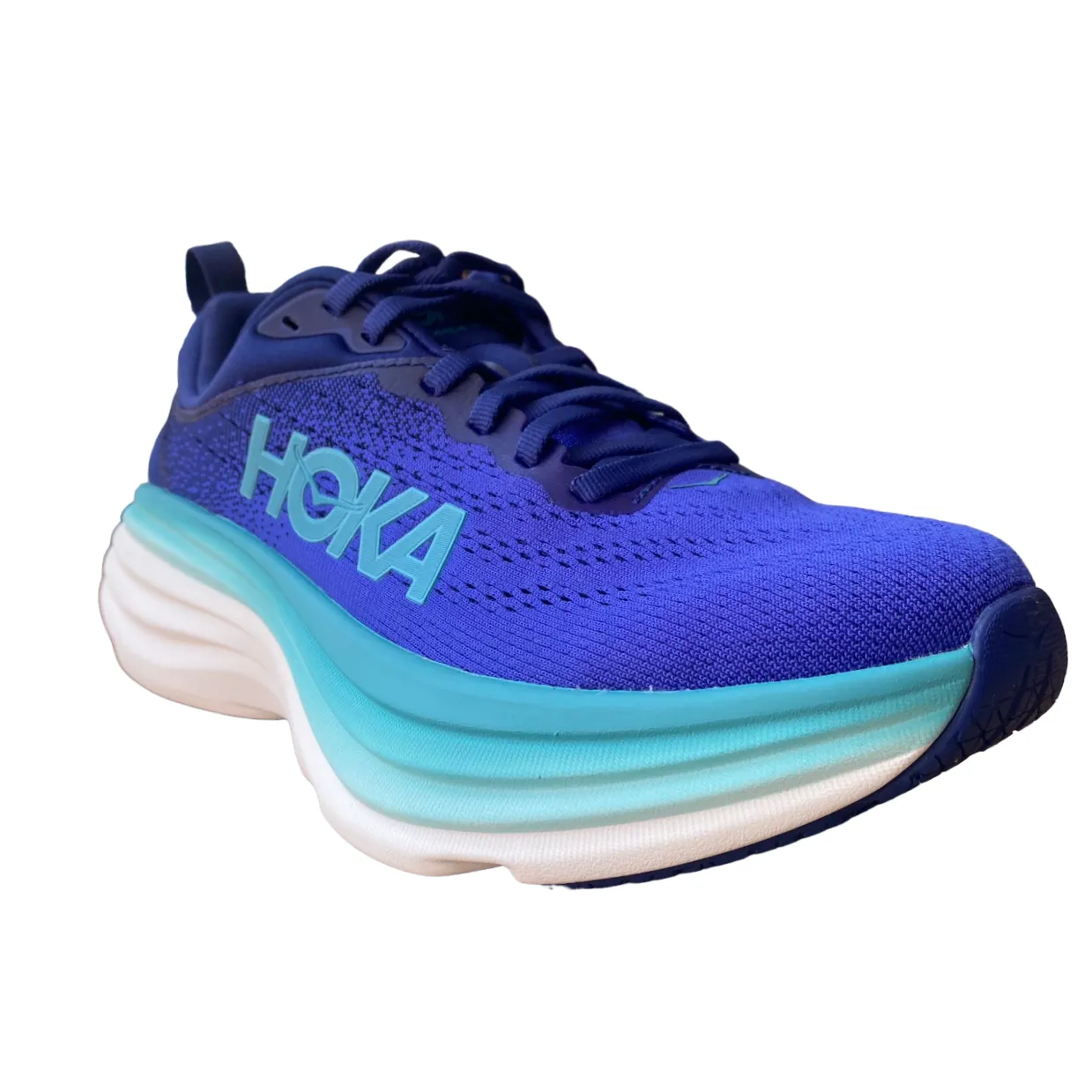 Hoka One One scarpa da corsa da donna ammortizzata Bondi 8 1127952/BBES blu scuro-blu chiaro color - black mid-top shoes