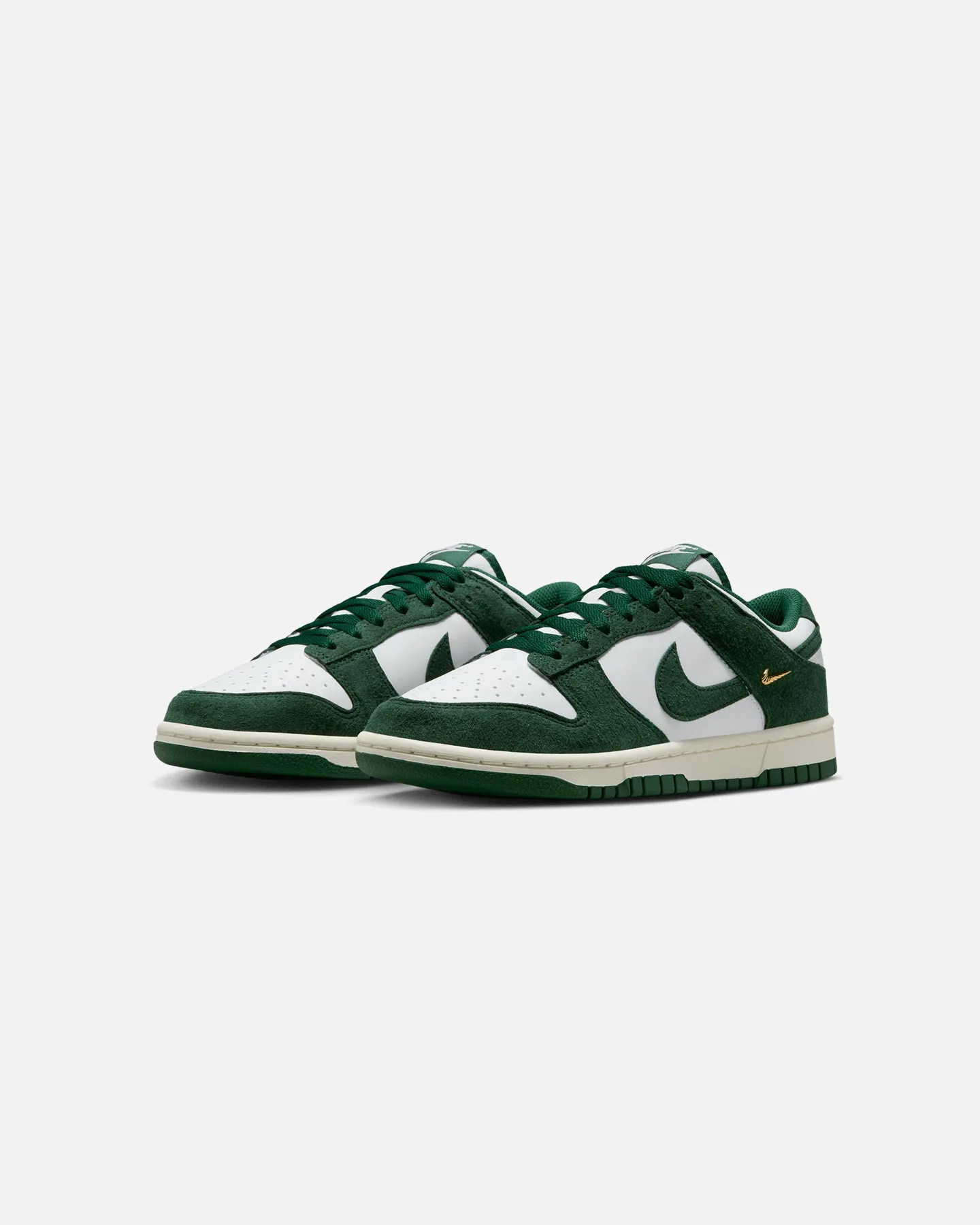 Nike Women's Dunk Low "Suede Pack" White/Green Orthopedic Foam Bold Neon