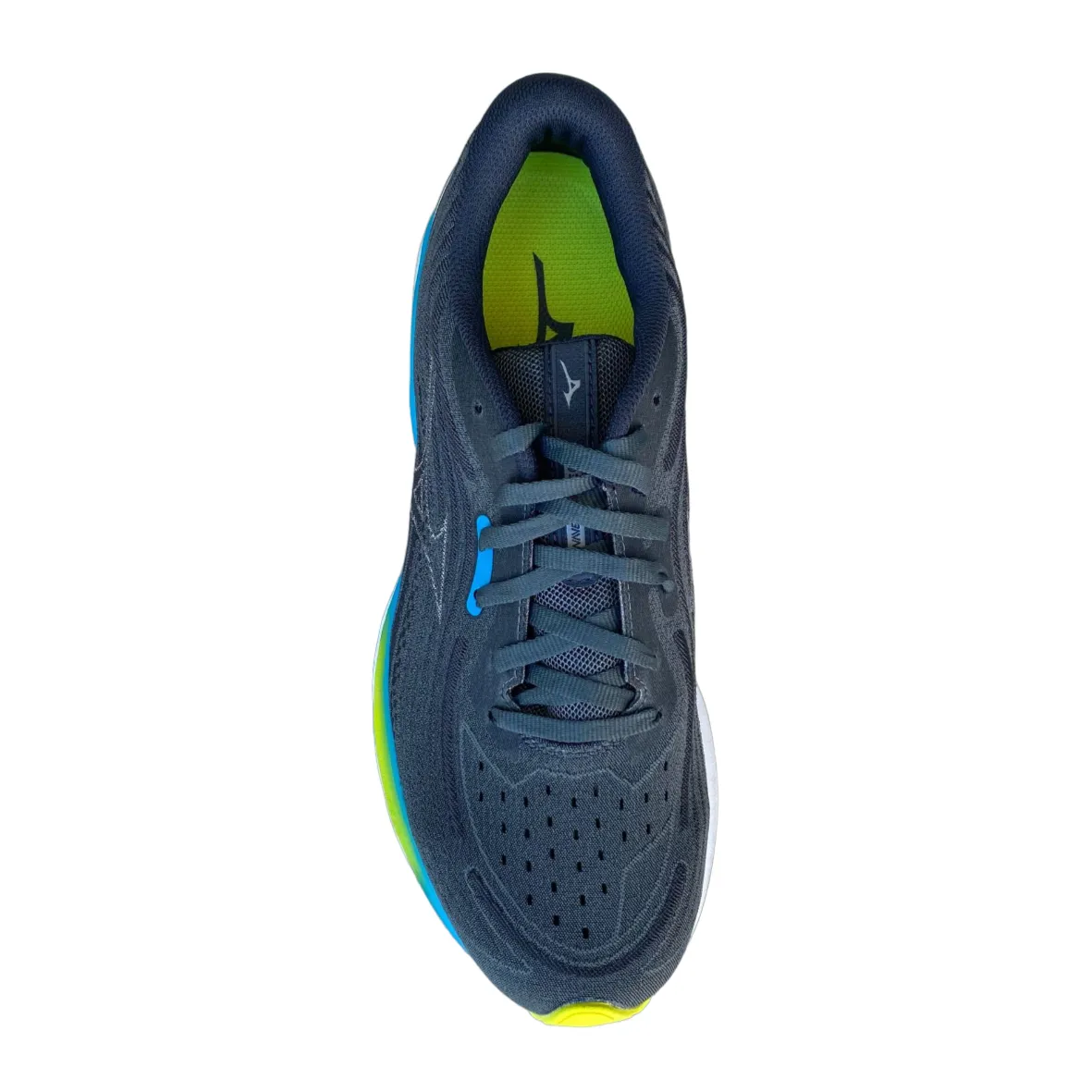Heel Support System running in hilly terrain shoes Mizuno scarpa da corsa da uomo ultra morbida Wave Skyrise 4 grigioblu- blu perla