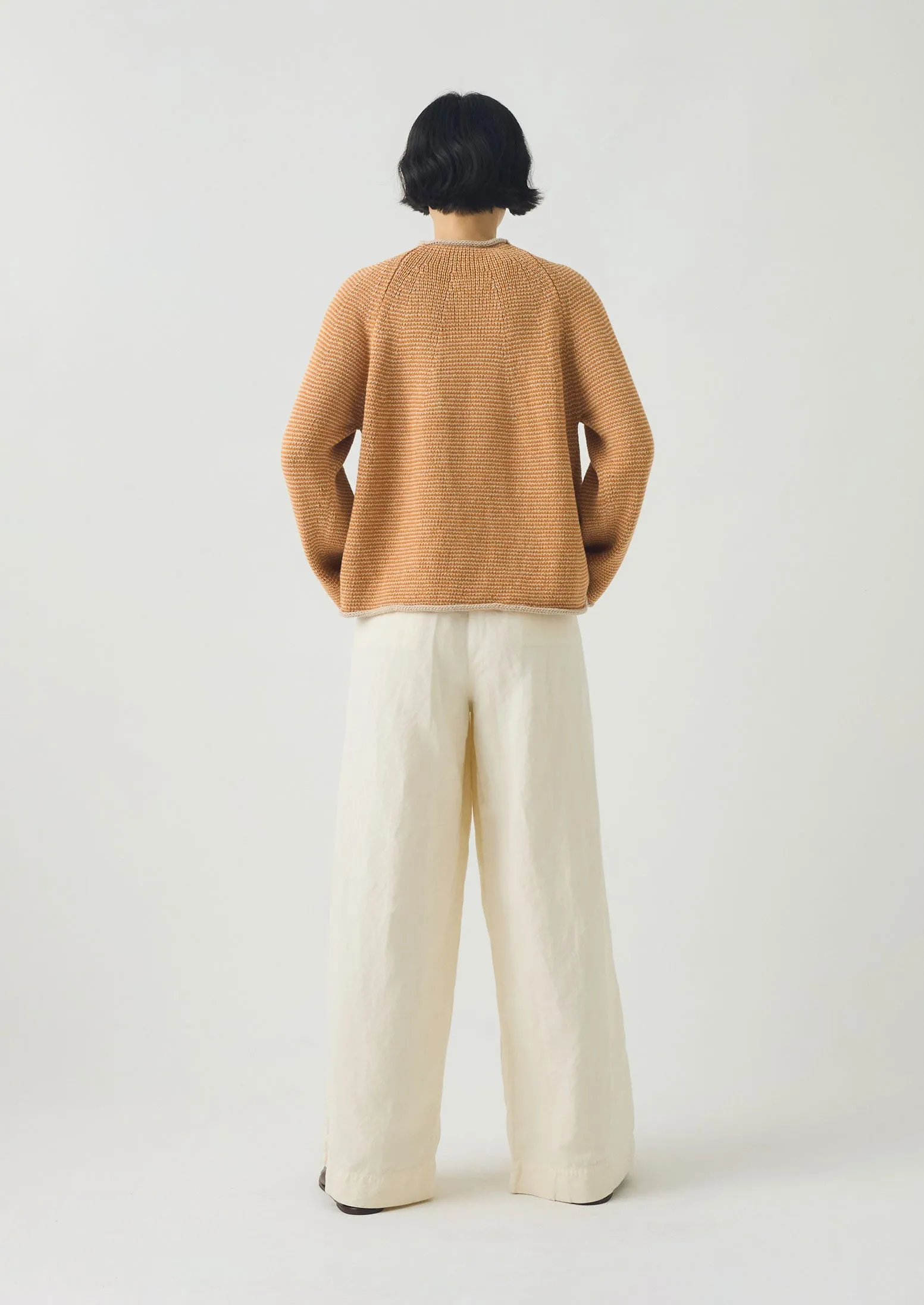 Corinne Cotton Linen Wide Leg Pants | Parchment AntiSnagZippers