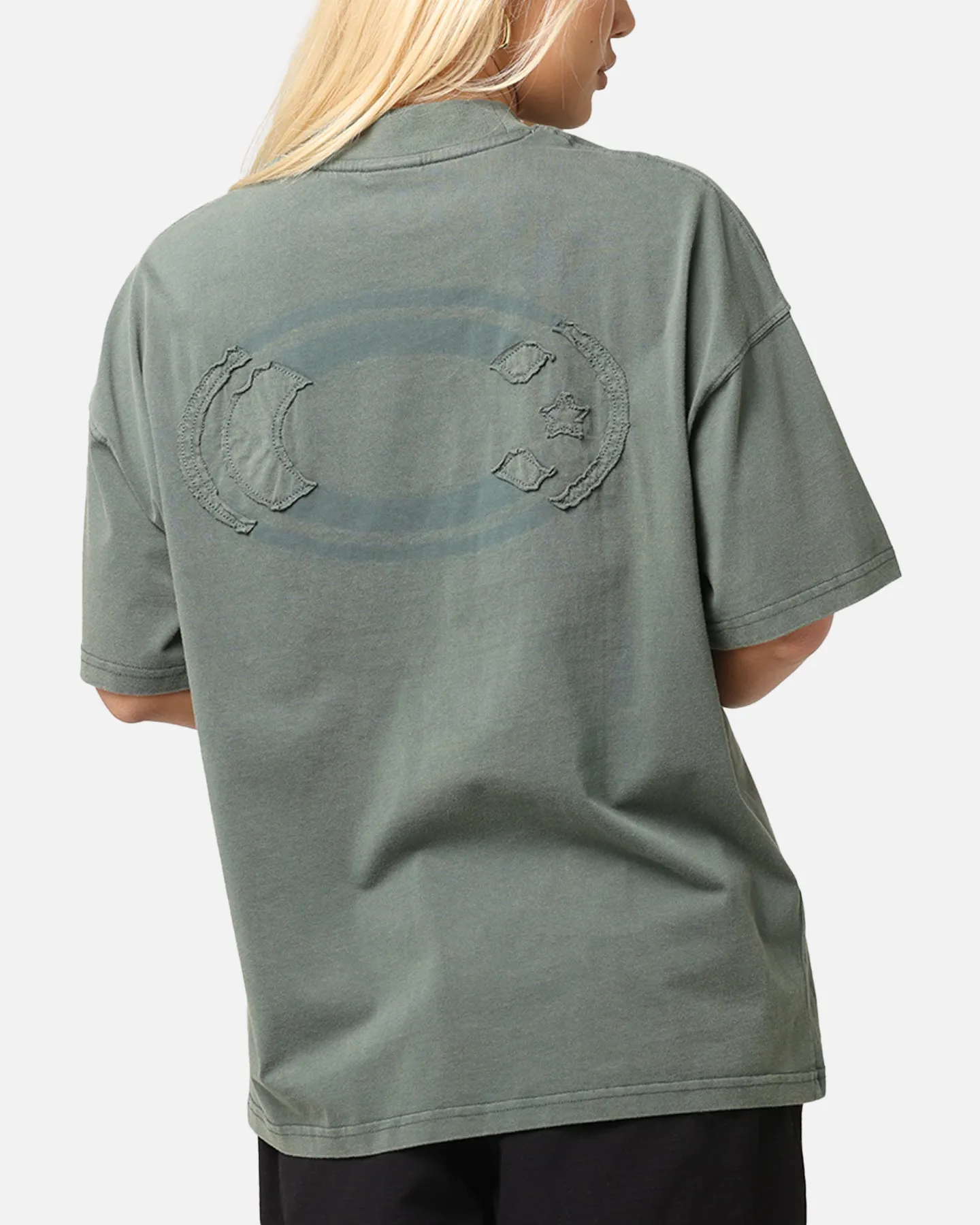 Carre Con-Star Oversized T-Shirt Rinsed Moss Green Flexible Neckband