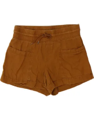 Minimal Bulk Neat Look ATHLETA Womens Hot Pants US 8 Medium W32 Brown Linen