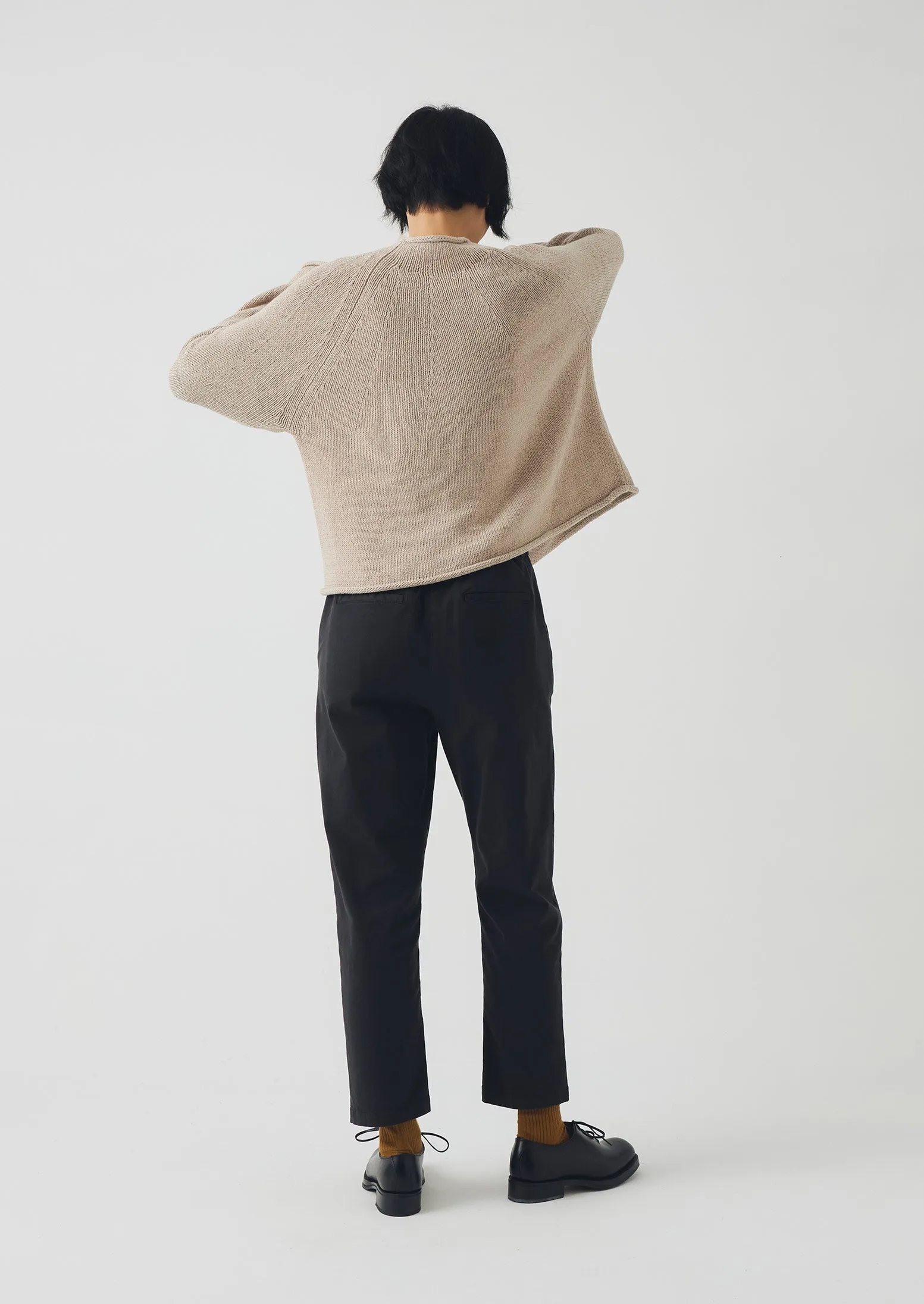 Comfy Wardrobe Flexible Knees Gabi Cotton Pull On Pants | Soft Black