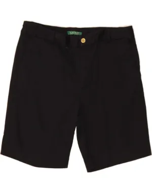 RALPH LAUREN Womens Chino Shorts US 12 Large W34  Black Cotton Breezy Flex