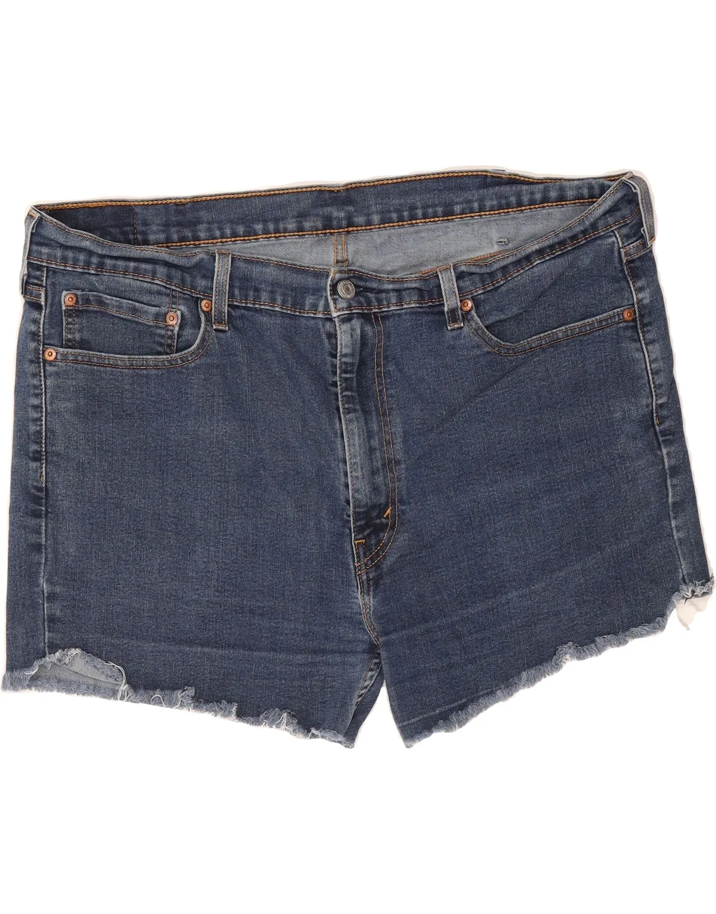 Sporty Look LEVI'S Womens 514 Denim Shorts W40 2XL Blue Cotton