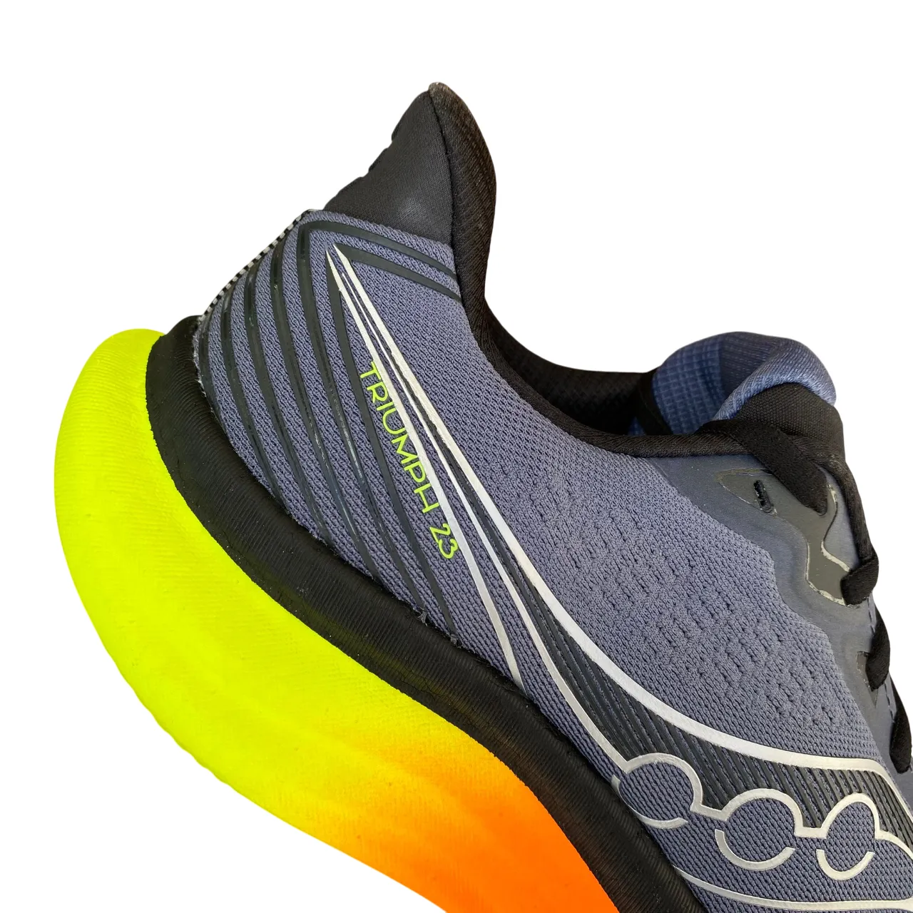 running on asphalt shoes Non Restrictive Collar Saucony Triumph 23 S21023-99 | Scarpe Running Uomo Ombra-Giallo