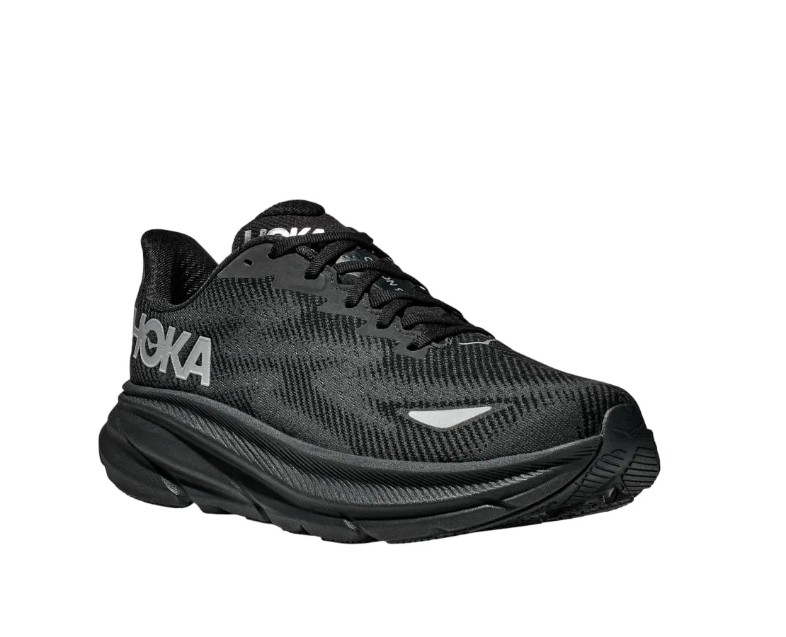 Perforated Tongue Design Hoka One One scarpa da corsa da uomo in Gore-Tex Clifton 9 GTX 1141470F/BBLC nero