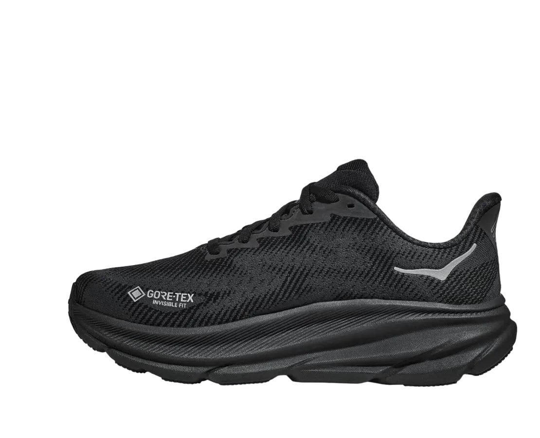 Hoka One One scarpa da corsa da uomo in Gore-Tex Clifton 9 GTX 1141470F/BBLC nero low - top style