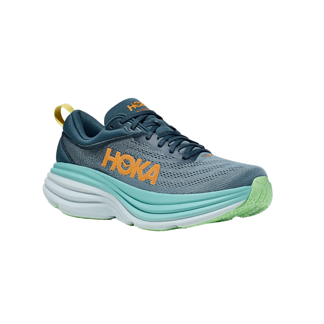 Flexible Rollbar Technology sole Hoka One One scarpa da corsa da uomo Bondi 8 1123202/RHD blu ombra-verde acqua