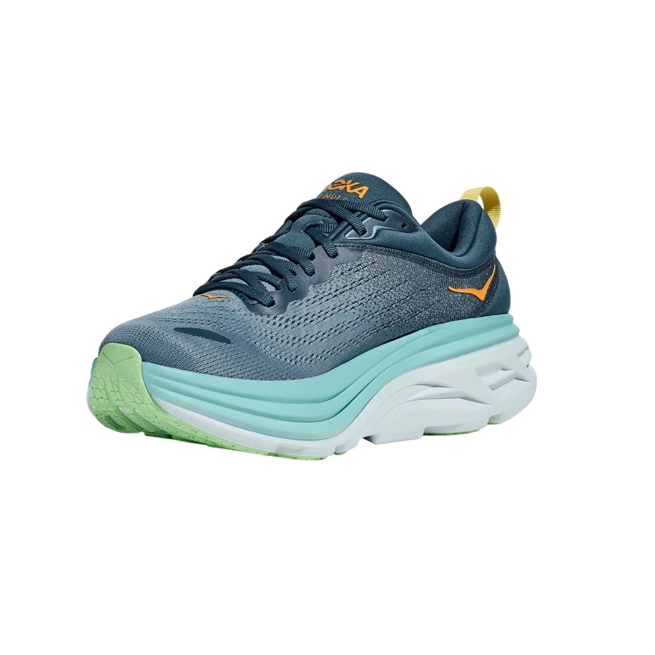 Hoka One One scarpa da corsa da uomo Bondi 8 1123202/RHD blu ombra-verde acqua LowTop