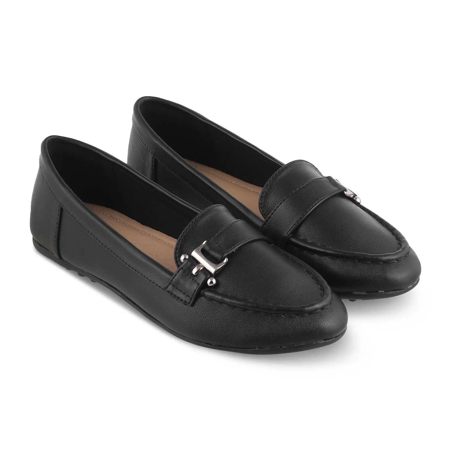 Comfort Walk Tresmode Sativa Black Women's Dress Loafers