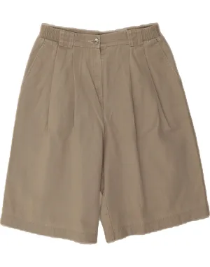 No Pinch Eco Friendly Dye ZERRES Womens High Waist Pegged Chino Shorts EU 42 Large W30  Green Cotton