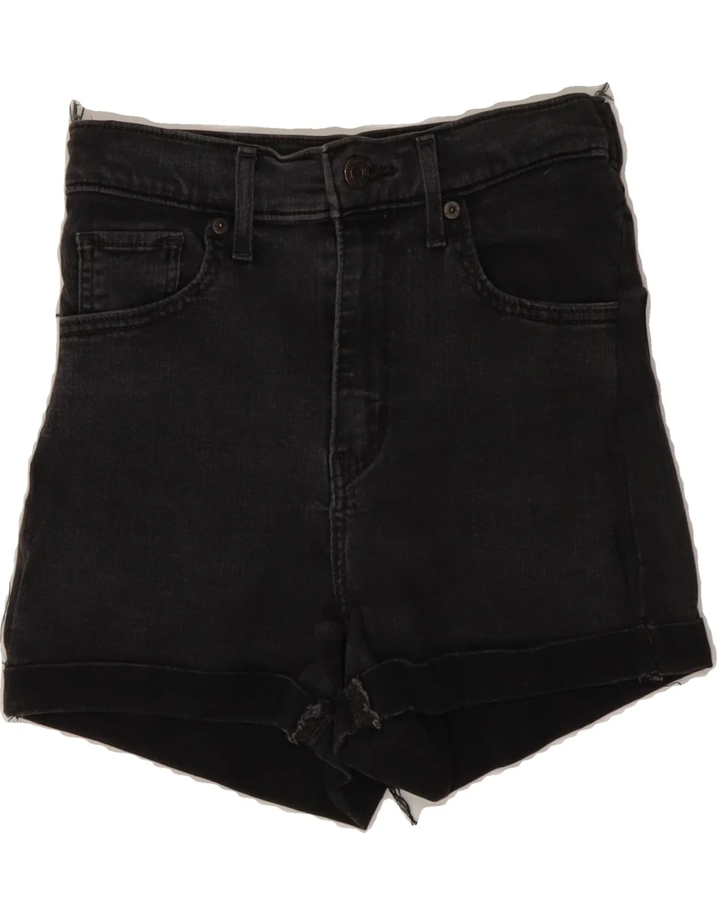Weekend Outfit LEVI'S Womens Mile High Denim Shorts W28 Medium Black