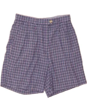 TOMMY HILFIGER Womens High Waist Chino Shorts US 12 Large W30  Blue Check camisole