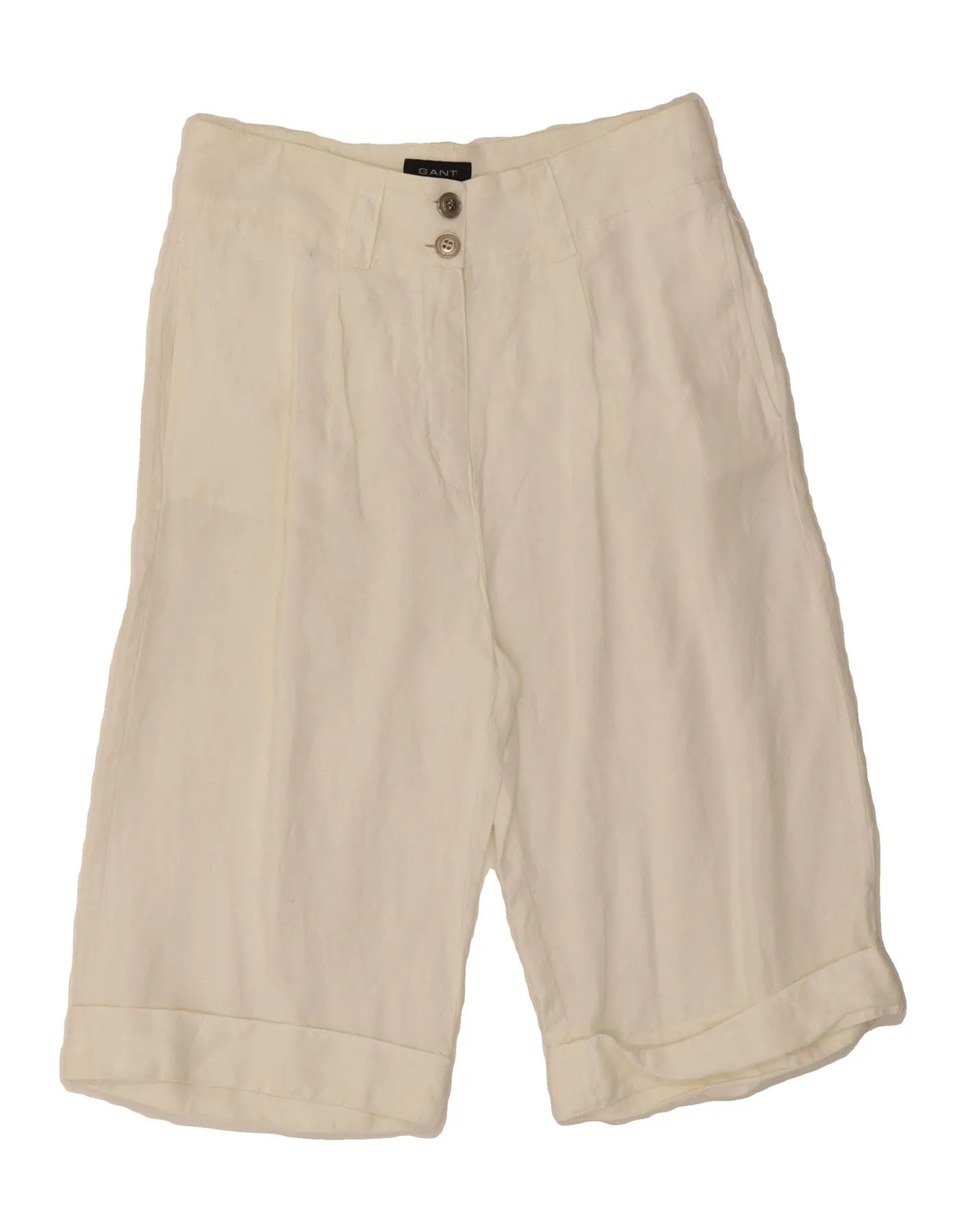 Movement Flex GANT Womens Bermuda Chino Shorts UK 8 Small W27  White Linen