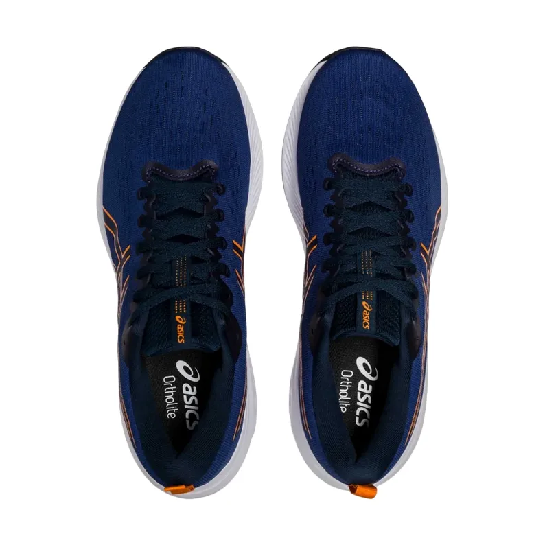 stain - resistant shoe feature Asics scarpa da corsa da uomo Gel-Excite 10 1011B600-401 blu-arancio