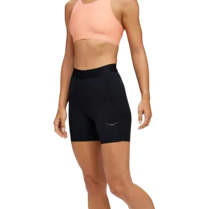 Hoka Novafly Womens 6 Knit Short Black Stretch performance