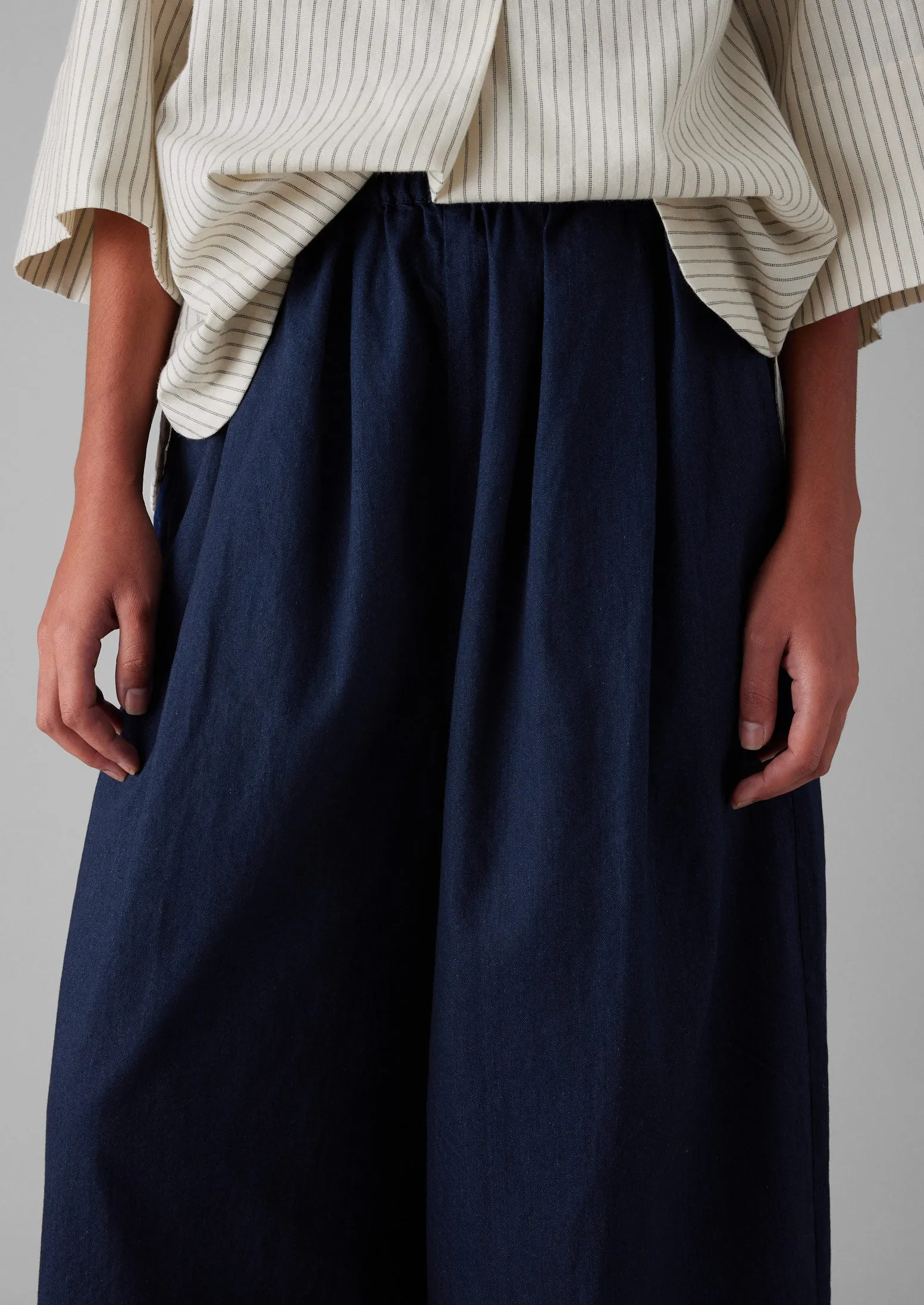 Twill Pull On Pants | Indigo Flexible Waistband