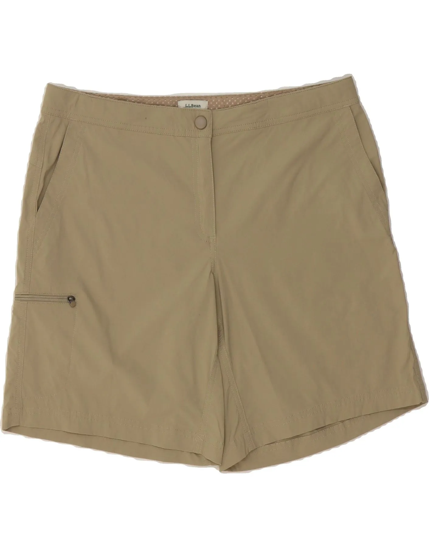 Temperature Regulating Blend Go Casual L.L.BEAN Womens Cargo Shorts US 14 XL W34 Green Nylon