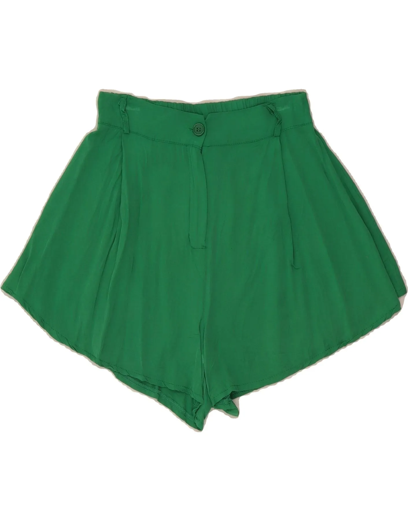 VINTAGE Womens Casual Shorts Small W26 Green Viscose equestrian wear anti static coating