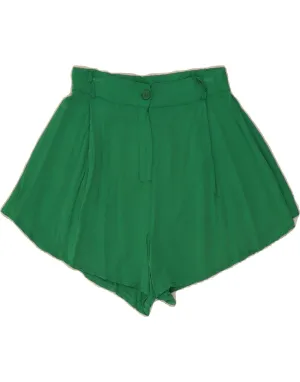 VINTAGE Womens Casual Shorts Small W26 Green Viscose equestrian wear anti static coating