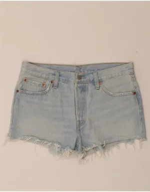 LEVI'S Womens 501 Denim Shorts W29 Medium Blue Cotton Eco - friendly
