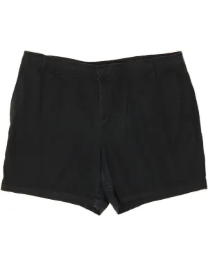 Moisture Wicking Finish MOSSIMO Womens High Waist Chino Shorts US 20 3XL W40  Black Cotton