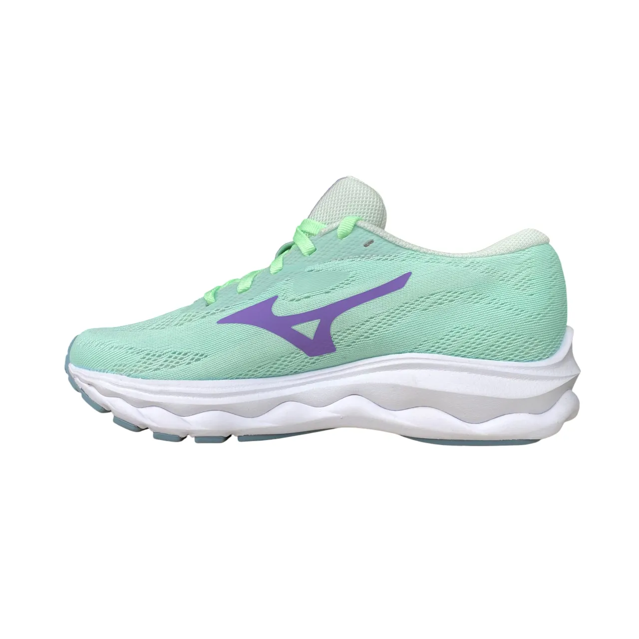 Mizuno scarpa da corsa da donna Wave Serene J1GD245971 verde-viola Slip   On Design