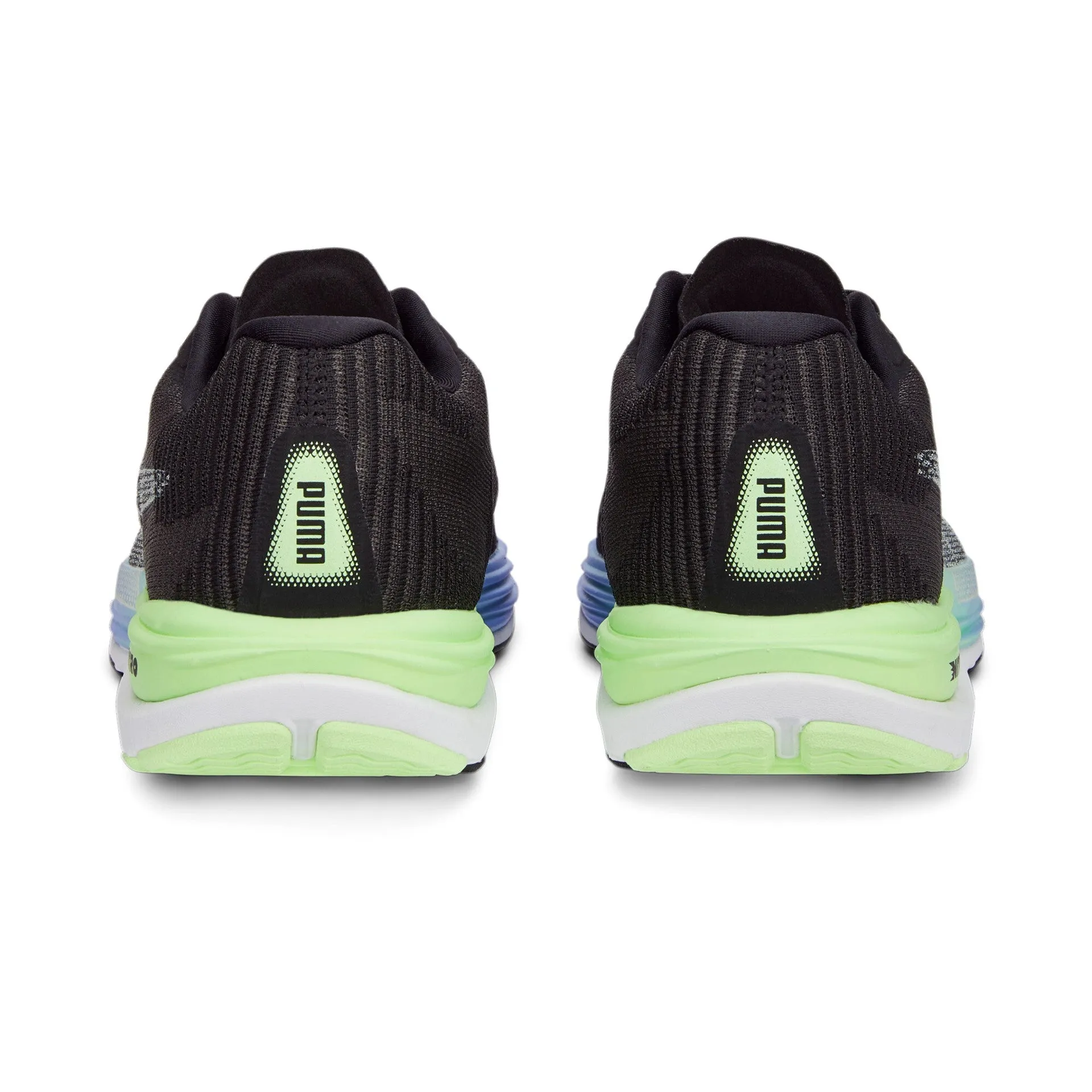 Reflective Trim Puma scarpa da corsa da uomo Velocity Nitro Fade 378526 01 nero viola elettrico argento