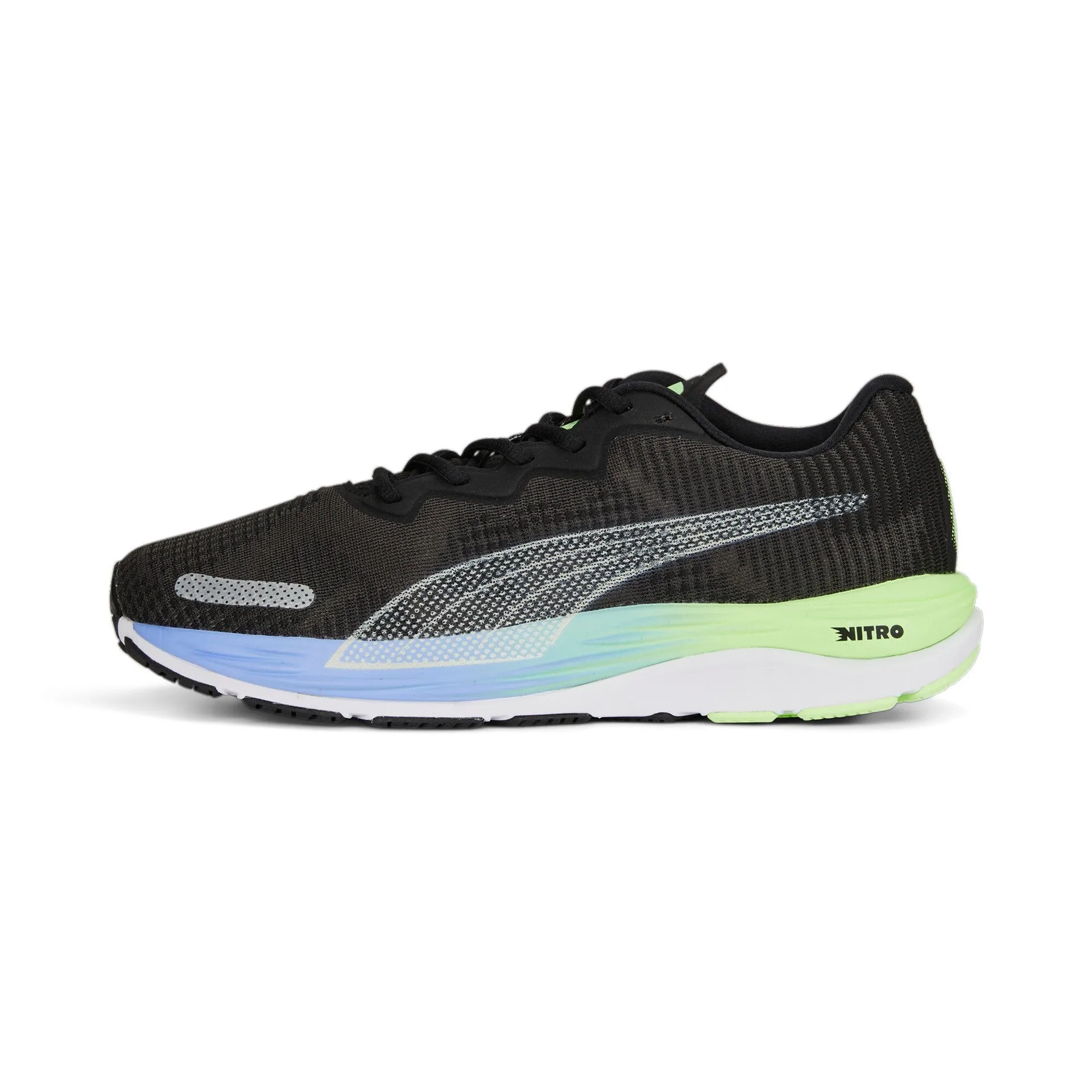 Footbeds With Airflow Puma scarpa da corsa da uomo Velocity Nitro Fade 378526 01 nero viola elettrico argento