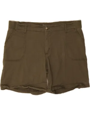 Linen blend Functional Stretch LEE Womens Riders Mid Rise Chino Shorts US 20 3XL W40  Khaki Cotton