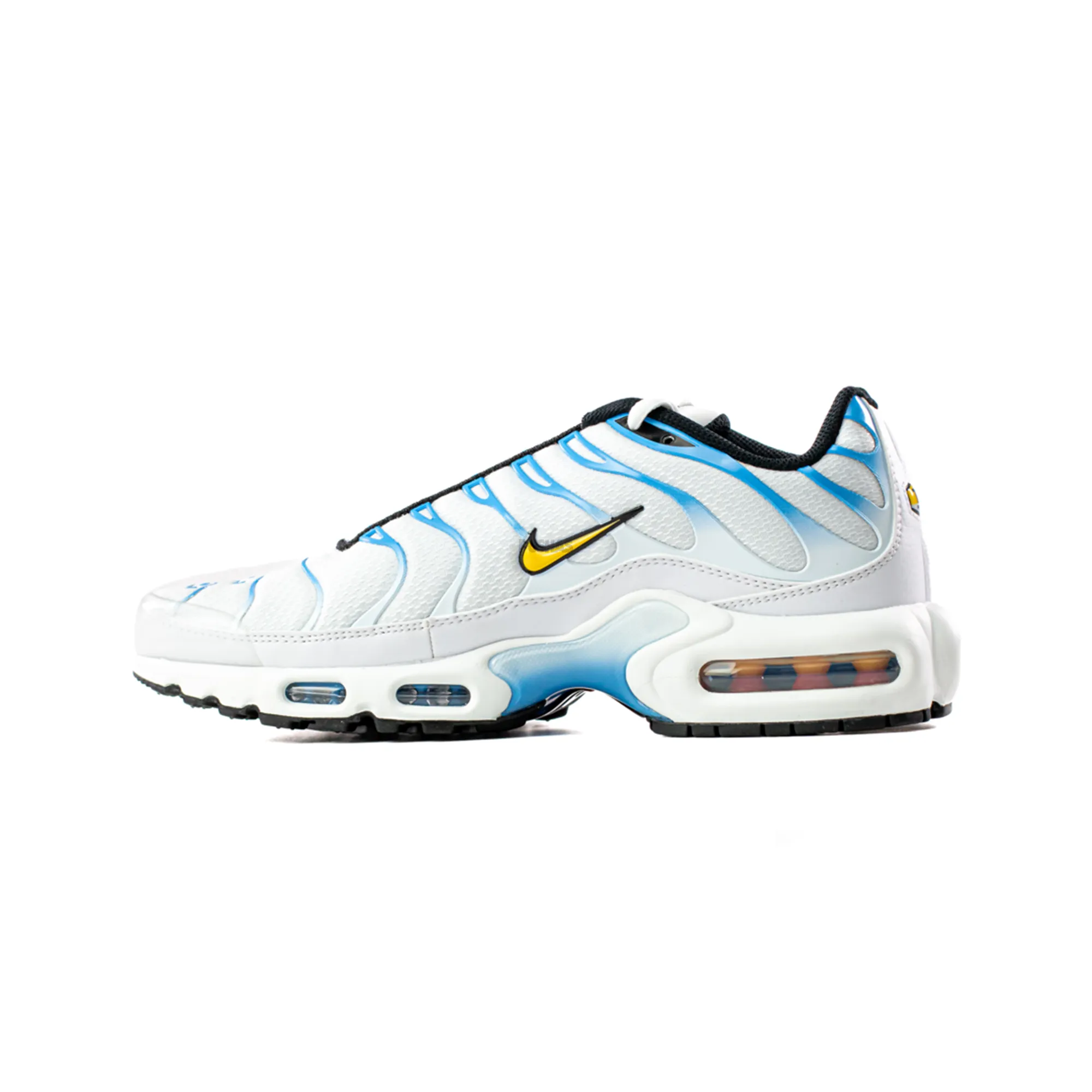 Nike Air Max Plus TN 'White University Blue' (2023) Asymmetrical Lacing Design