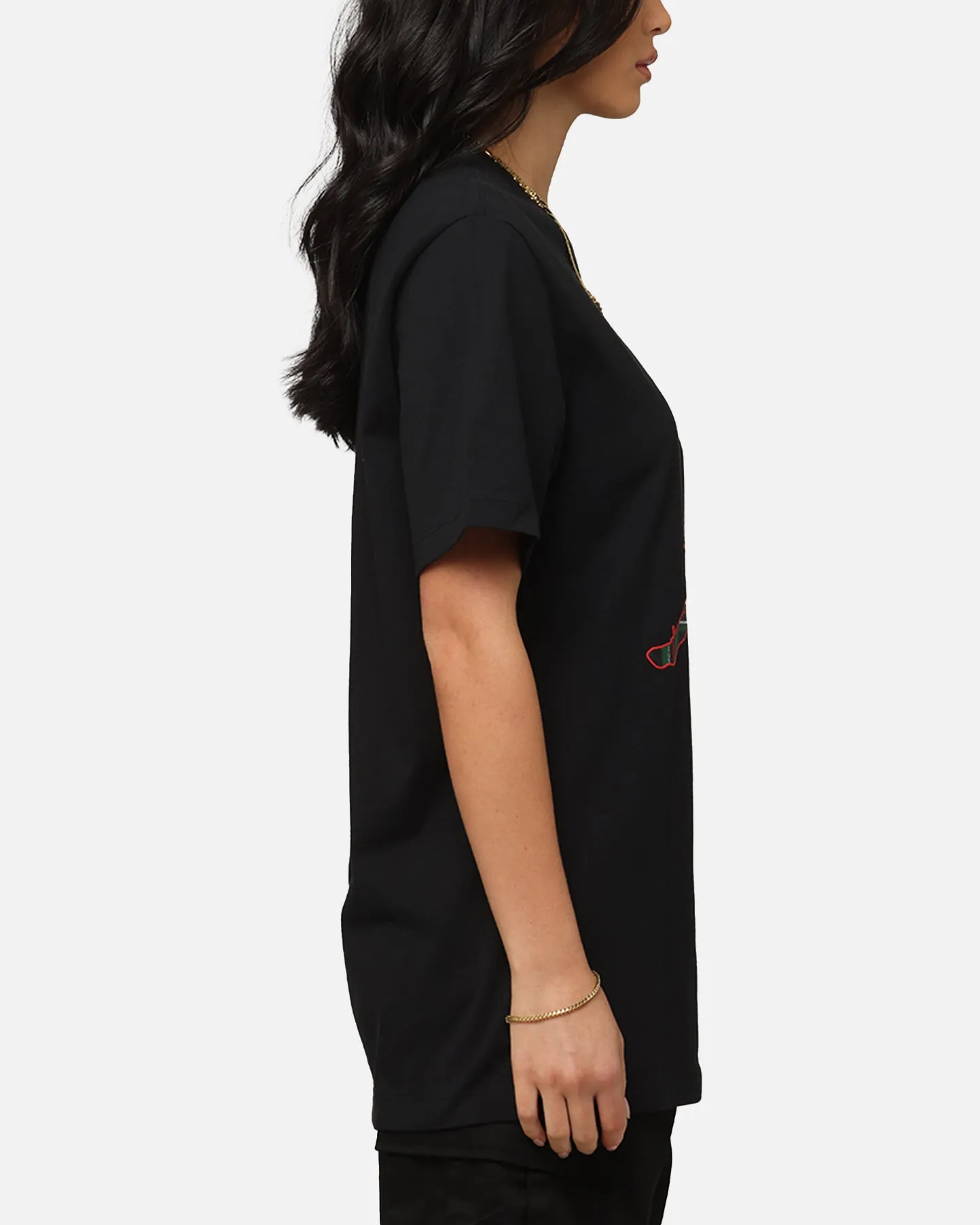 Jordan Flight Essentials Holiday Crewneck T-Shirt Black Regular Fit SoftTouchFinish