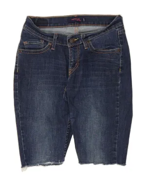 LEVI'S Womens 528 Denim Shorts W28 Medium  Navy Blue Gym Wear