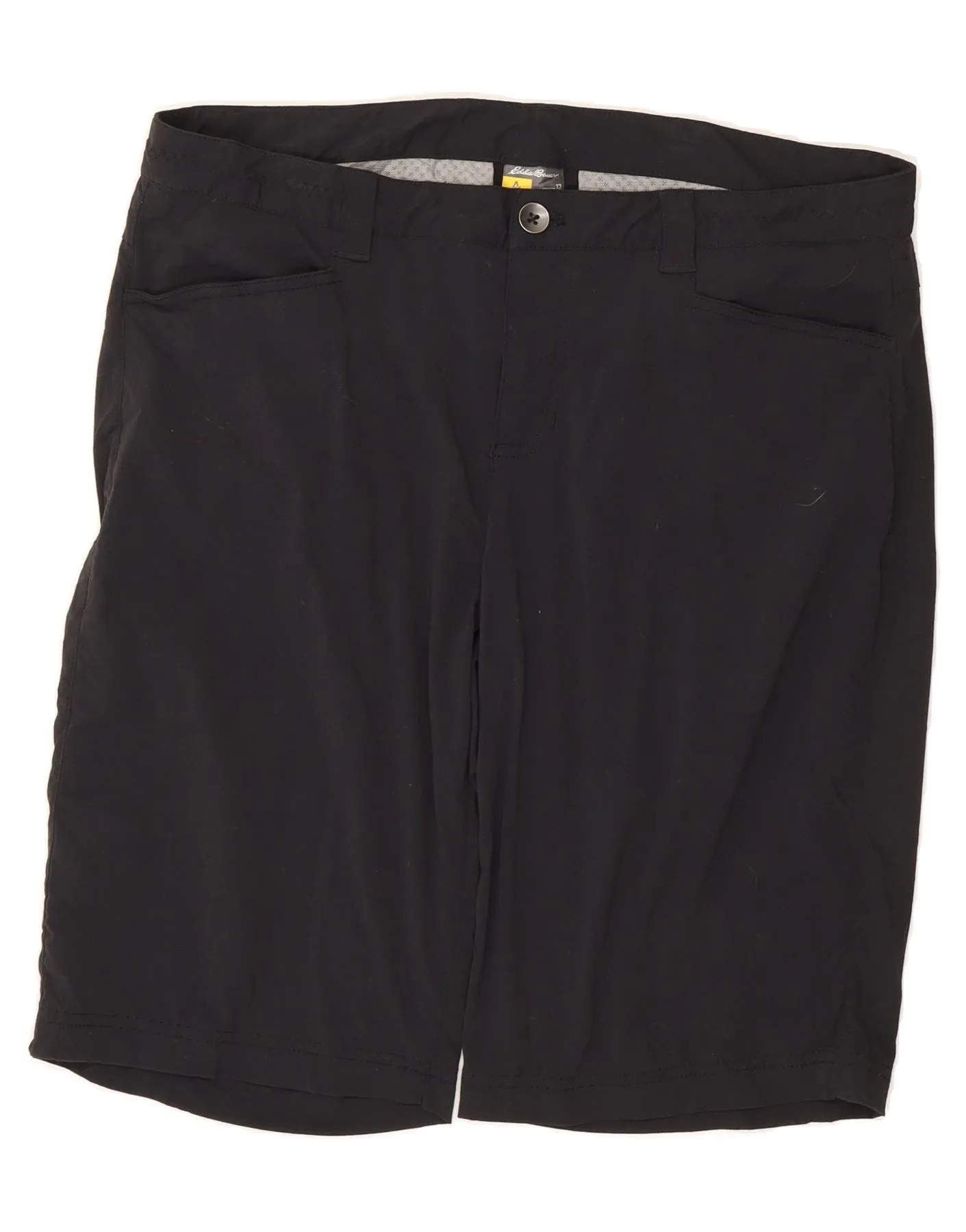 Quick Fit Style Travel Light EDDIE BAUER Womens Casual Shorts US 12 Large W34  Black Polyester