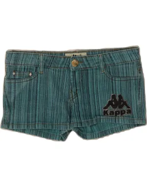 art industry AntiSnagTechnology KAPPA Womens Casual Shorts Large W30  Turquoise Pinstripe